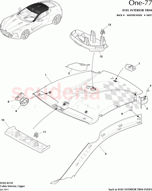 Part Diagram for Aston Martin 12023-14-6558-AB