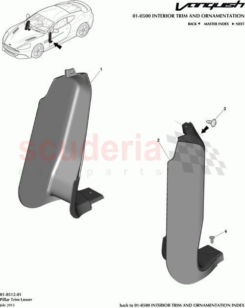 Part Diagram for Aston Martin ED33-02348-ADW