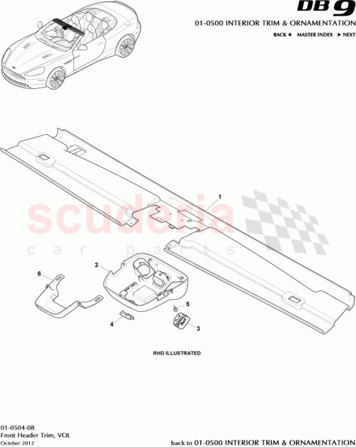 Part Diagram for Aston Martin CD33-519A60-AB