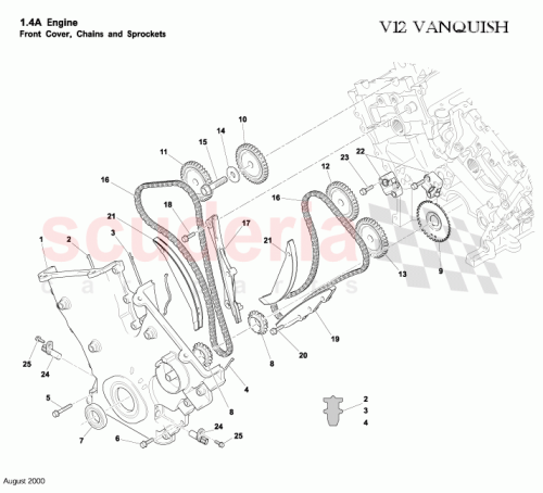 Part Diagram for Aston Martin W701525S437