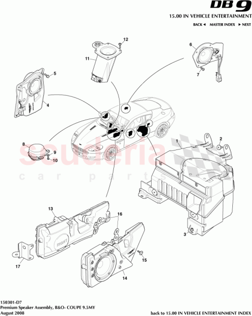 Part Diagram for Aston Martin 9D33-18D801-AB