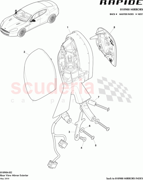 Part Diagram for Aston Martin AD43-27950-BA