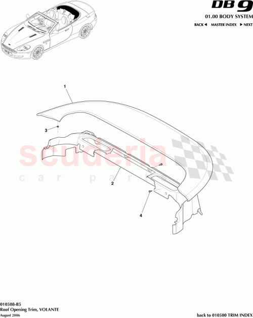 Part Diagram for Aston Martin 4G43-L40408-AE