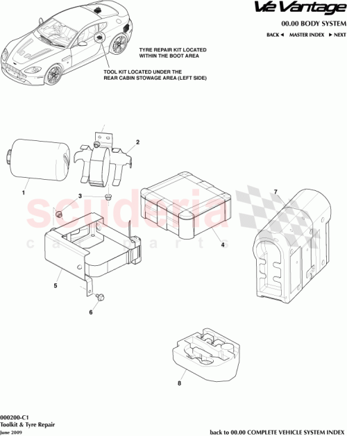 Part Diagram for Aston Martin 6G33-17A117-BC