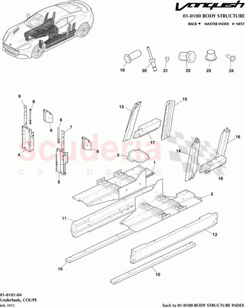 Part Diagram for Aston Martin GODG43-101D06-AA