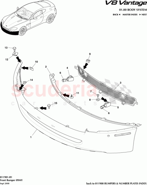 Part Diagram for Aston Martin 1X4317K826AB