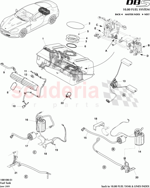 Part Diagram for Aston Martin 8G43-9B260-AC