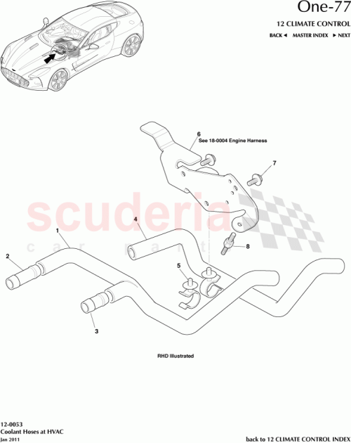 Part Diagram for Aston Martin AY93-18D334-BA