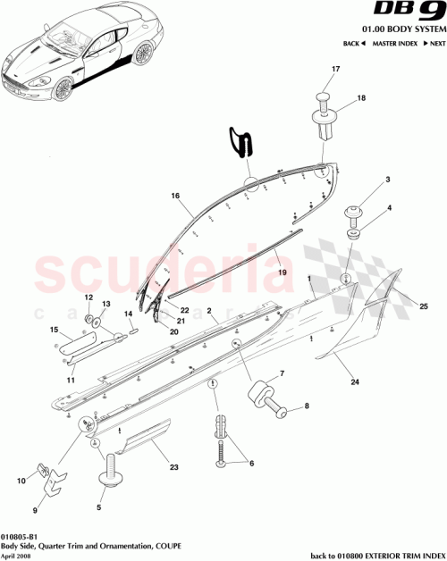 Part Diagram for Aston Martin 4G43-48954-AA
