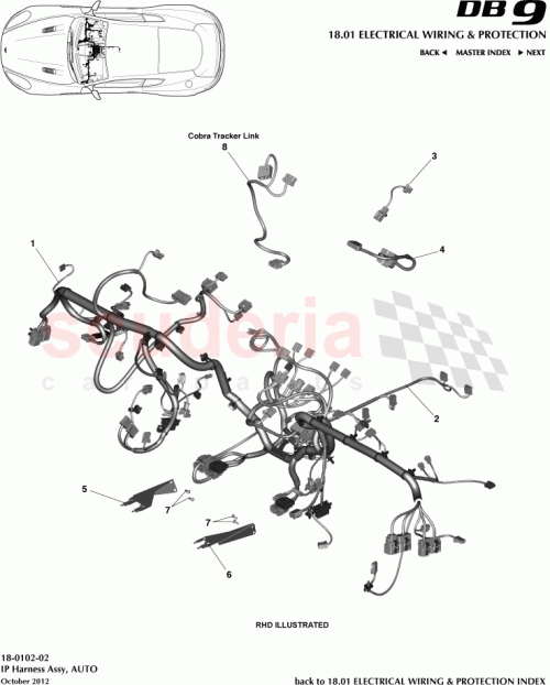 Part Diagram for Aston Martin DG43-14B079-CC