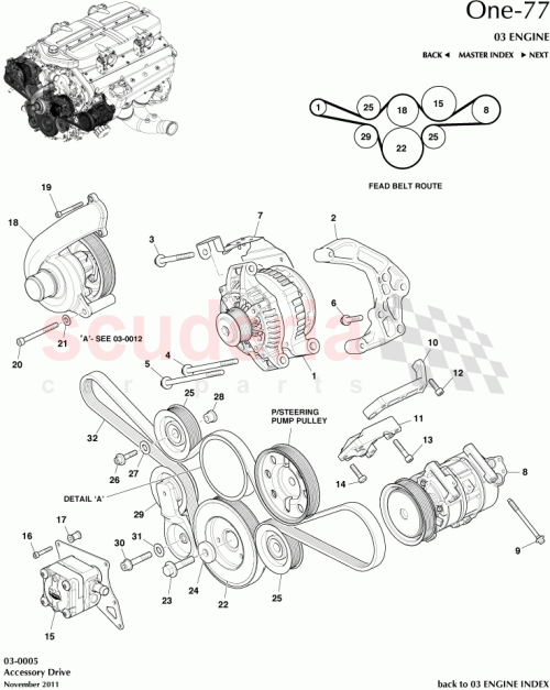 Part Diagram for Aston Martin AY93-19K556-AA