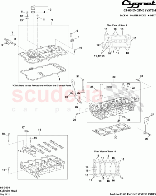 Part Diagram for Aston Martin 91671-80614