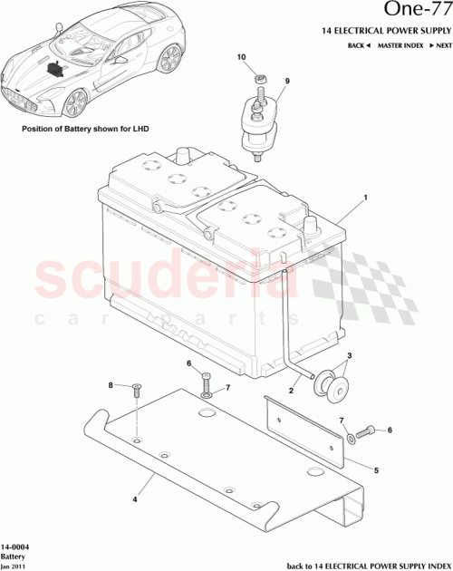 Part Diagram for Aston Martin 12023-15-1010-AC