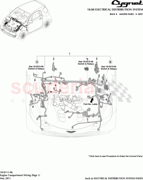 Part Diagram for Aston Martin 82817-74130
