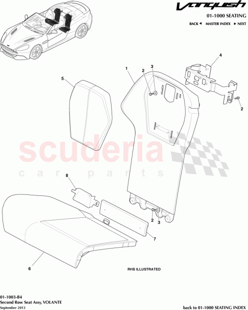 Part Diagram for Aston Martin ED33-L63847-AAW