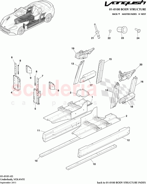 Part Diagram for Aston Martin ED33-101D06-AA
