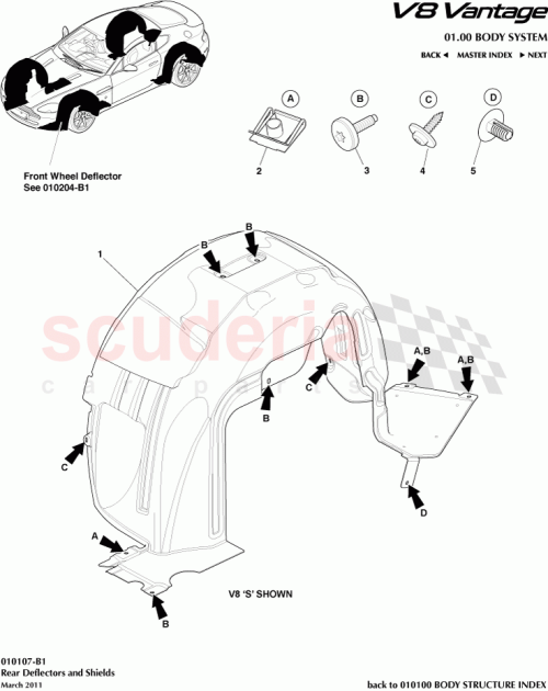 Part Diagram for Aston Martin 6G33-54279L23-AE