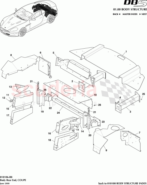 Part Diagram for Aston Martin 700115