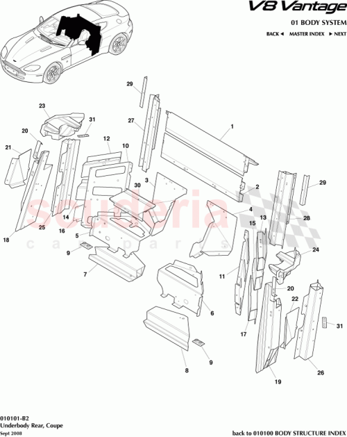 Part Diagram for Aston Martin AG33-109A68-AB