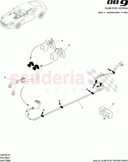 Part Diagram for Aston Martin 4G43-9294-AA