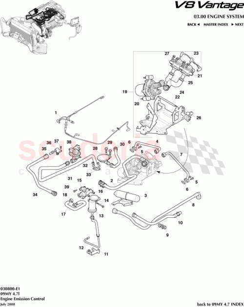 Part Diagram for Aston Martin 702564