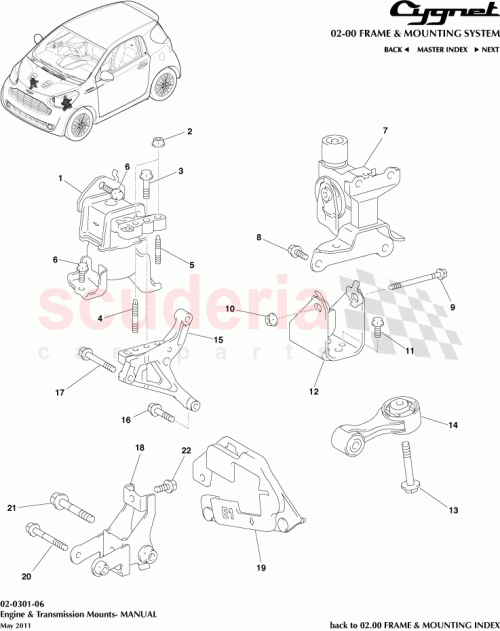 Part Diagram for Aston Martin 91551-80840