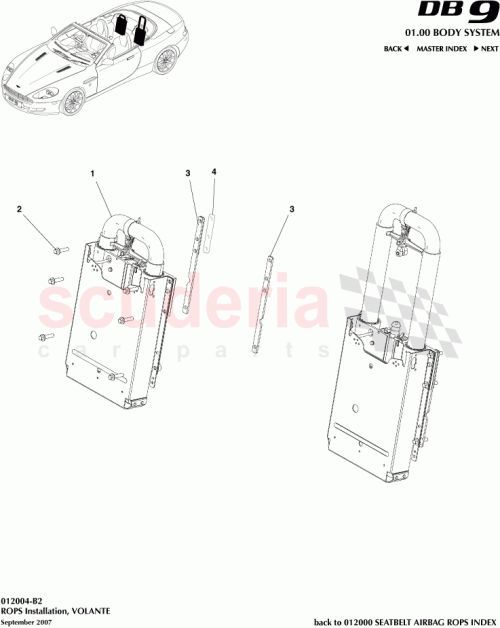 Part Diagram for Aston Martin 703153