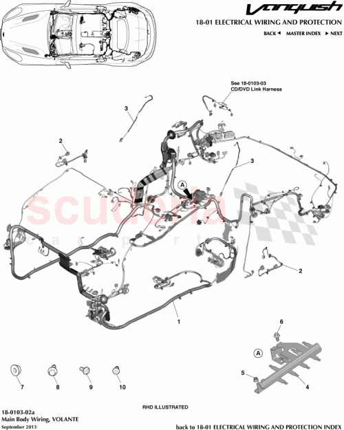 Part Diagram for Aston Martin ED33-14284-AA