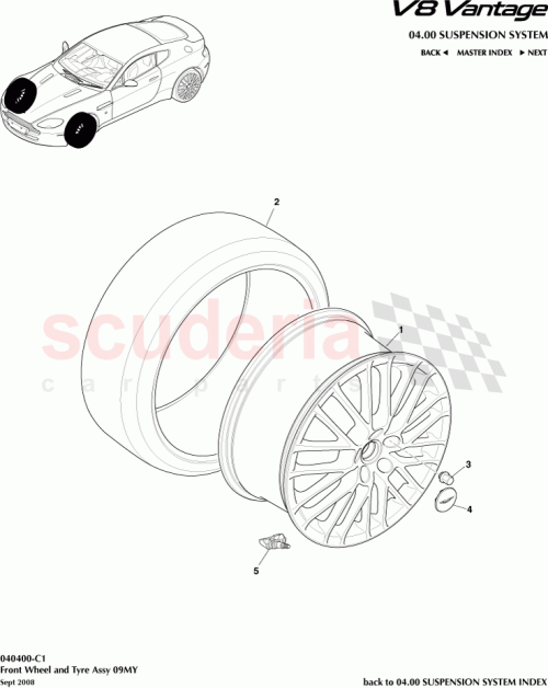 Part Diagram for Aston Martin 9G33-1007-AB