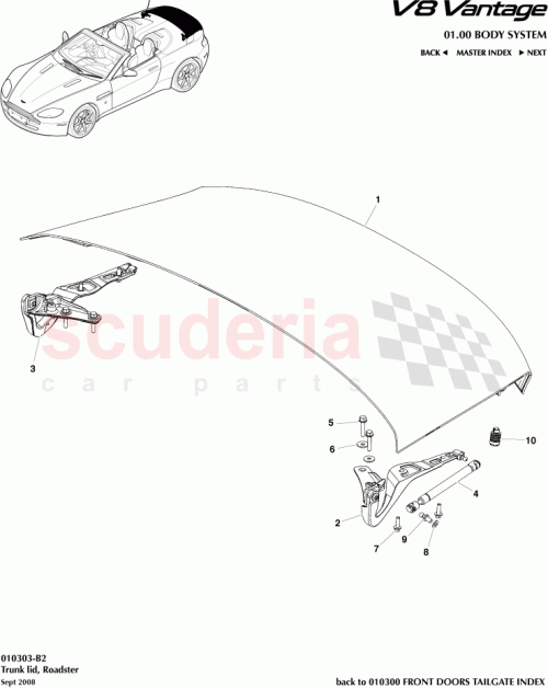 Part Diagram for Aston Martin 6G33-L46125-AA