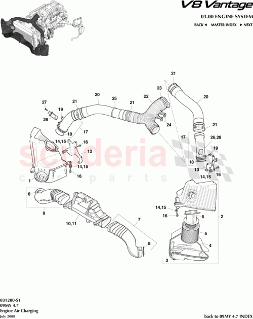 Part Diagram for Aston Martin 6G3314A169AB