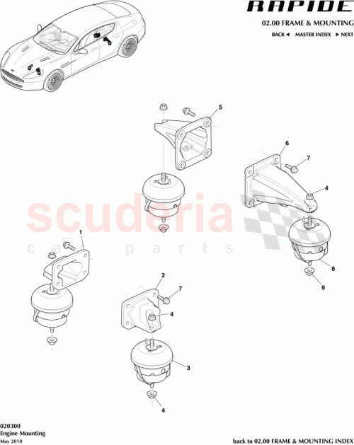 Part Diagram for Aston Martin AD43-7M125-DB