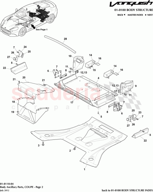 Part Diagram for Aston Martin W500443-S442