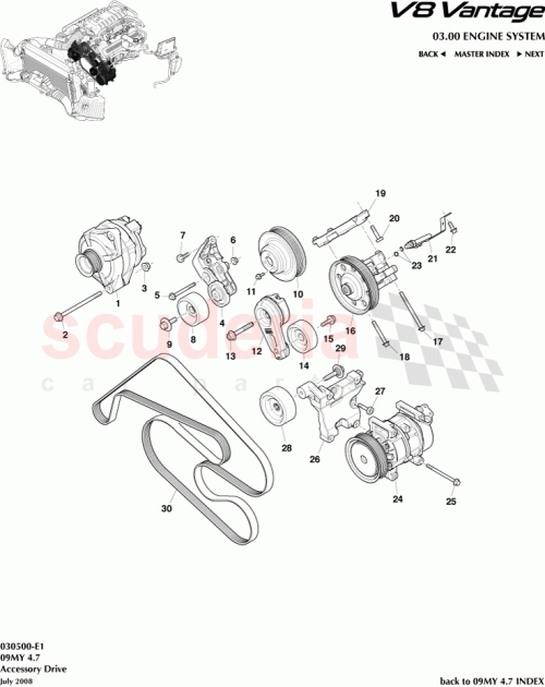 Part Diagram for Aston Martin 702551
