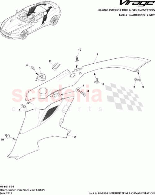 Part Diagram for Aston Martin 4G4331112AA