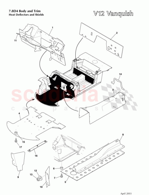Part Diagram for Aston Martin 5R13-17F017-AA
