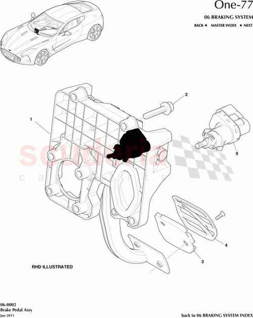Part Diagram for Aston Martin 12023-14-6538-TA