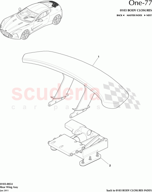 Part Diagram for Aston Martin 12023-03-8998-AC