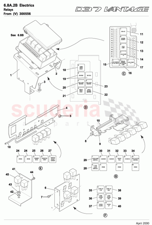 Part Diagram for Aston Martin 697515