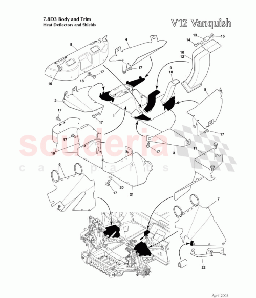 Part Diagram for Aston Martin 4R135F254BA