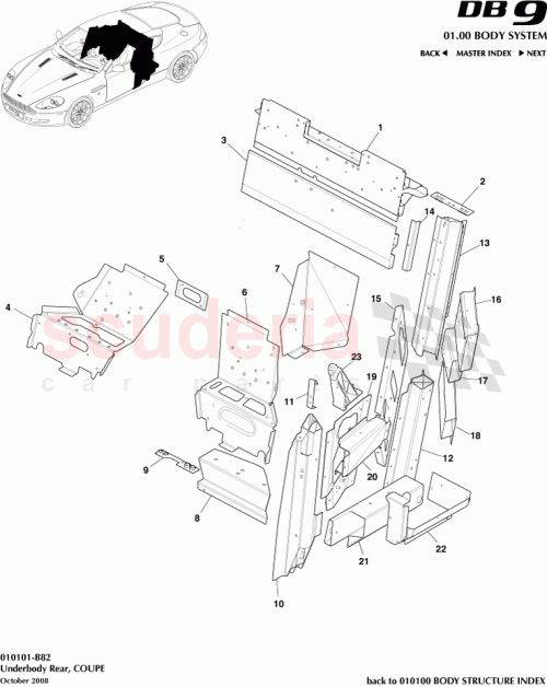 Part Diagram for Aston Martin 8G43109A69AB