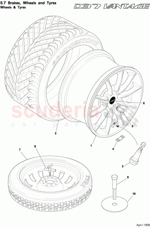 Part Diagram for Aston Martin 36122268AA