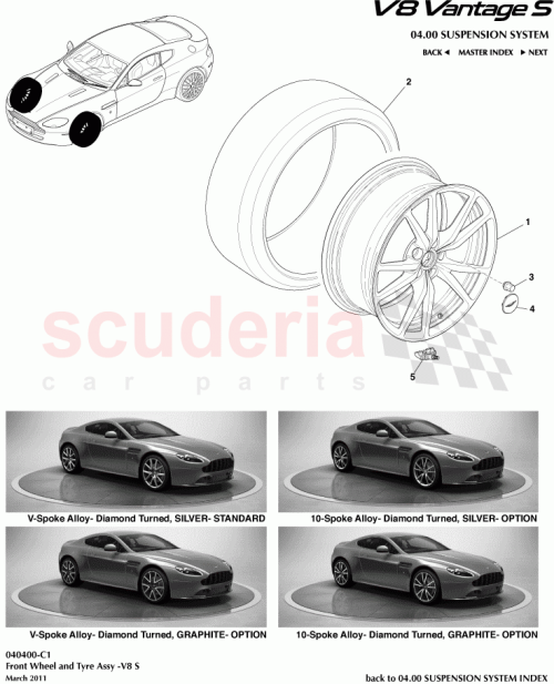 Part Diagram for Aston Martin BG33-1007-JA