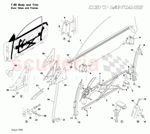 Part Diagram for Aston Martin 702840