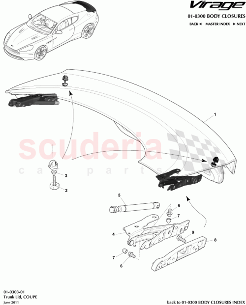 Part Diagram for Aston Martin 8G43-40110-BC