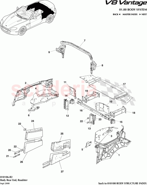 Part Diagram for Aston Martin 6G33-L13B452-AA