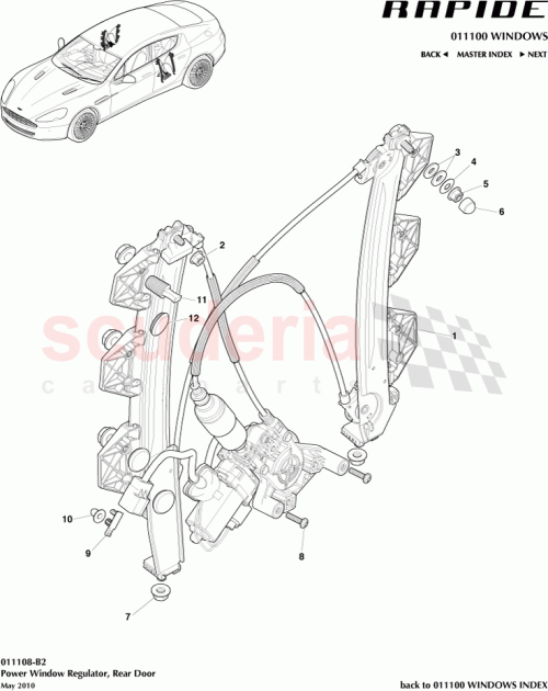 Part Diagram for Aston Martin AD43-100882-AA