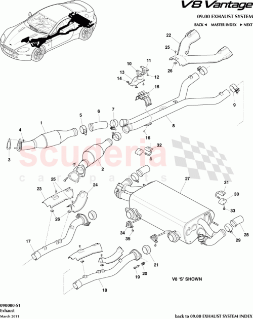 Part Diagram for Aston Martin 6G33-5220-AD