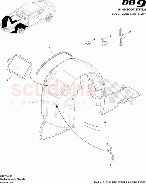 Part Diagram for Aston Martin 4G43-DX88N-AA