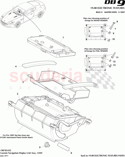 Part Diagram for Aston Martin 8D33-19H474-AA